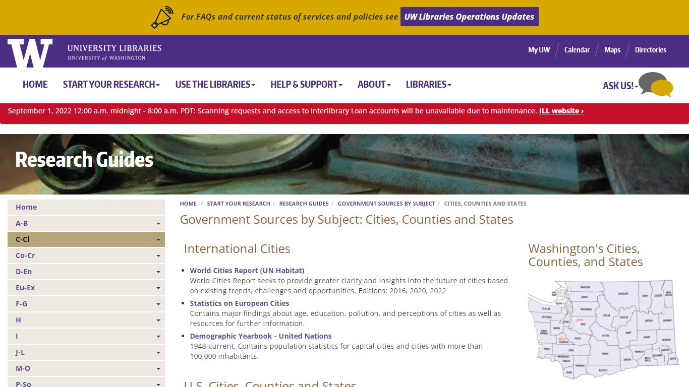 Government Sources by Subject: Cities, Counties and States